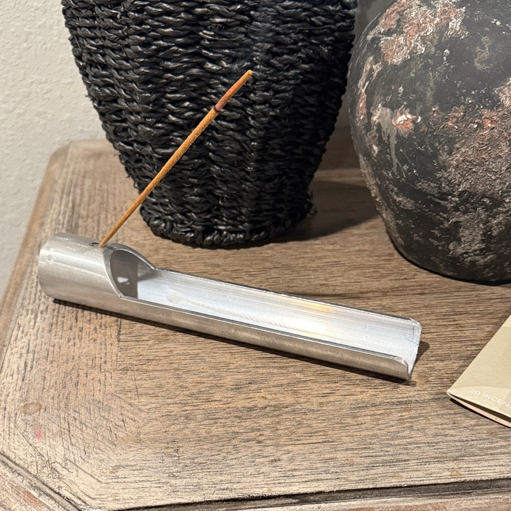 Hand Crafted Metal Incense Holder.  Made by local artisan.